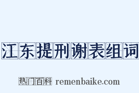 江东提刑谢表组词是什么意思的图片